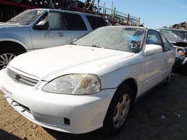 2000 Honda Civic Ex White Coupe 1.6L Vtec AT #A22570